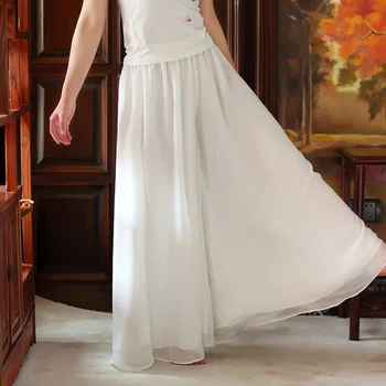 

Summer new literary double-layer pants of yoga meditation wide-legged divided skirts pants casual pants joker female K3403