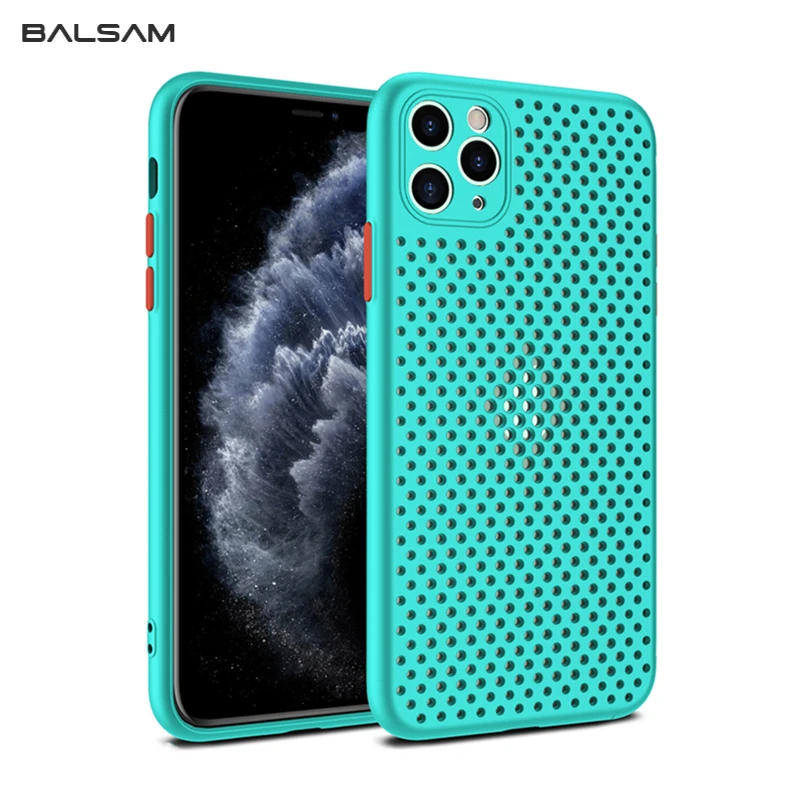 Breathable Cooling Soft Silicone Case For iPhone 13 12 11 Pro XS Max Mini X XR 6S 8 7 Plus SE2 Ultra-thin Heat Dissipation Cover cute iphone xr cases