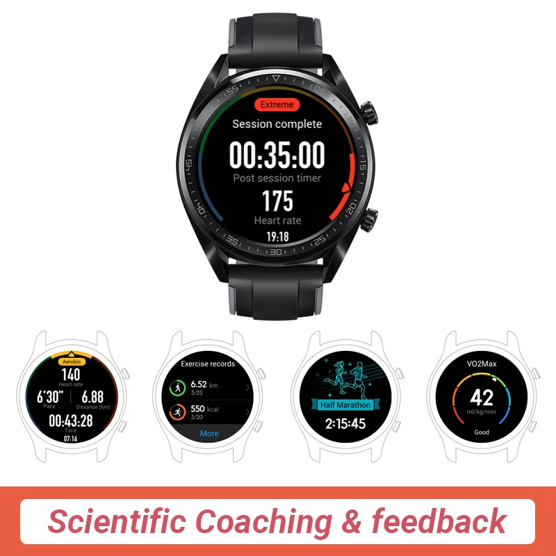  In Stock Global Version HUAWEI Watch GT Smart Watch 1.39'' AMOLED Screen 14 Days Battery Life 5ATM  - 4000165398310