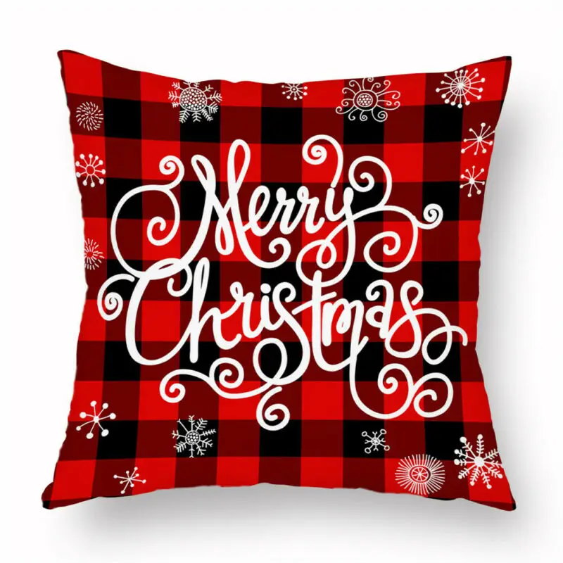 Рождественский декоративный чехол для подушки s из полиэстера с рождественским рисунком Санта Клауса и лося, чехол для подушки, чехол для подушки, домашний декор