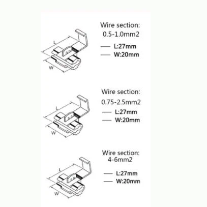 50 шт. красный 22 18 AWG синий 14 ЖЕЛТЫЙ 12 10AWG проволочный замок на скотче электрические