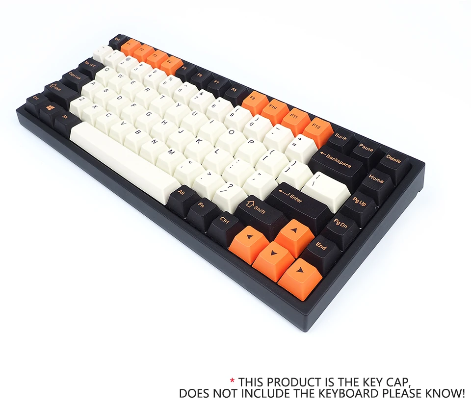 Keycool PBT ключ крышка ANSI сторона/позитив/Передняя печать Cherry MX ключ крышка набор для TKL 84/60% игровая клавиатура подходит keycool84 Akko84