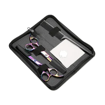 

High Quality Pro Barber Salon Hair Cutting Thinning Scissors Shears Hairdressing A Set Of Stainless Steel Barber Scissors