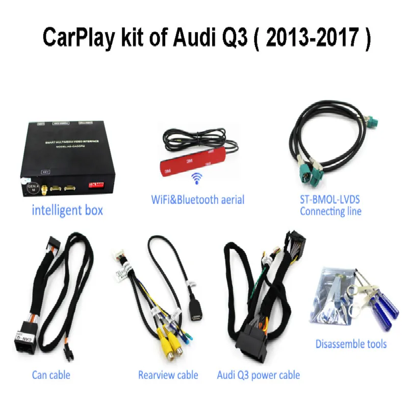 Flash Deal 2019 Car Apple CarPlay Android Auto Wireless Decoder for Q3 MMI 2013-2018 Original Screen Reverse Image Retrofit Kit CAR Tv 12v 4