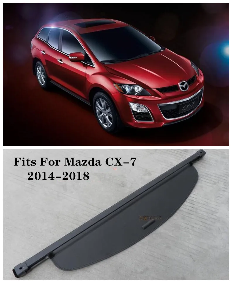

High Qualit Car Rear Trunk Cargo Cover Security Shield Screen shade Fits For Mazda CX-7 2014-2018(black, beige)