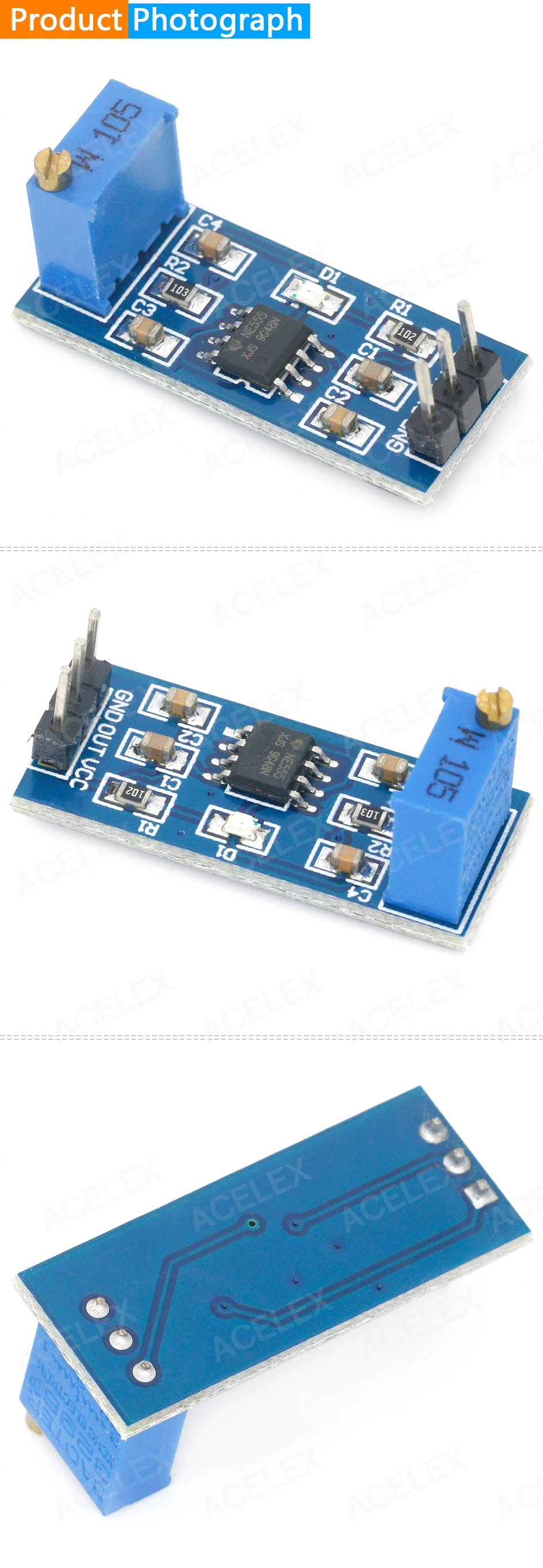 5 Moduli NE555 Generatore Onda Quadra Regolabile | Frequenza 1Hz-200KHz | Ciclo Lavoro Variabile - Foto 5