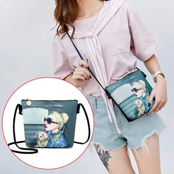

Women Crossbody Bags Mini Stylish Pattern Messenger Bags PU Leather Shoulder Bag UND Sale