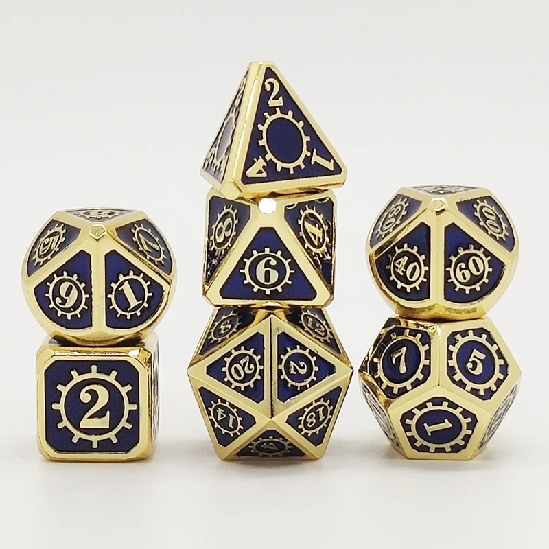 MEHAO игральные кости DND металлические rpg набор многогранные подземелья и дракон