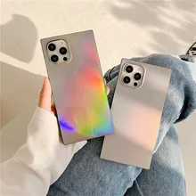 12 Case Square Laser Silver Glitter Matte Cover for iPhone 13 Pro Max 11 7 8 Plus XR XS X SE 2020 12 Pro Max Shinning Phone Case