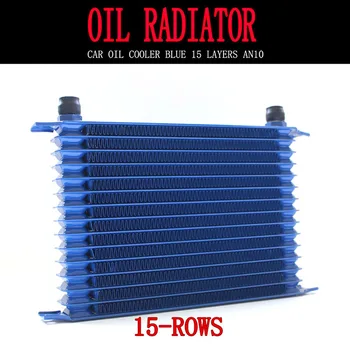 

Universal 15 row blue oil cooler AN10 interface engine oil cooling radiator cooling modification