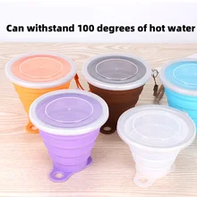 270 мл чашка для путешествий, силиконовые выдвижные складные чашки, телескопические складные кофейные чашки для спорта на открытом воздухе, чашка для воды C1327 e