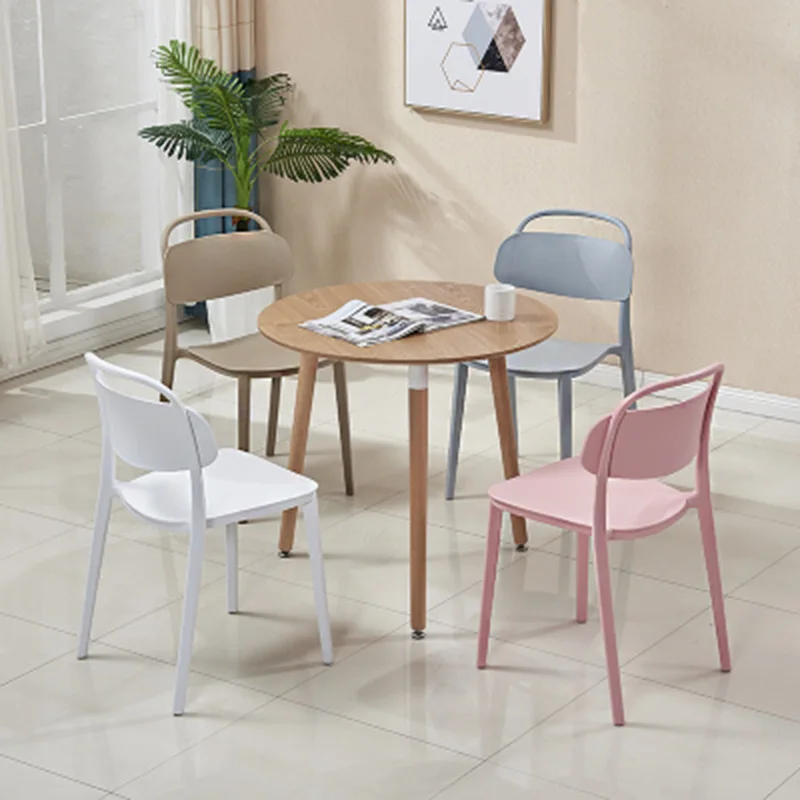 Noridc Fashion Plastic Lounge Chair Dining Chair Restaurant Office Meeting Computer Chair Home Bedroom Learning Plastic Chairs
