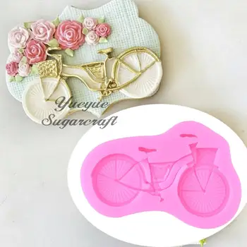 

Yueyue Sugarcraft bicycle Silicone mold fondant mold cake decorating tools chocolate gumpaste mold