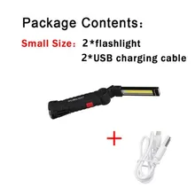 2 шт. COB 5 режимов работы светодиодный кемпинг лампы USB Перезаряжаемые светильник светодиодный переносной фонари магнит светодиодный рабочий складной крюк огни Светодиодный Фонарь