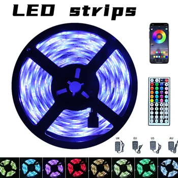 

LED Strip Light Bluetooth luces Led RGB 5050 Waterproof Flexible Lamp Tape Ribbon With Diode Tape DC 12V forChristmas