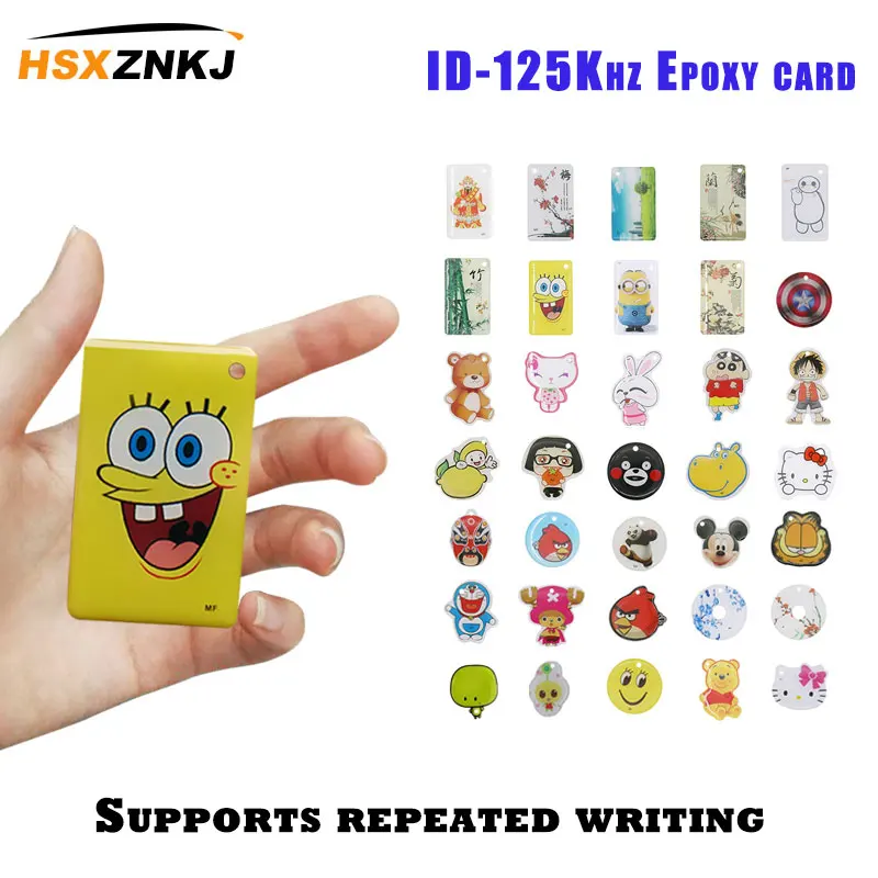 

1/3/5pcs RFID T5577 125khz Token Tag Keychain Key Fob Ring Blank Card Badge For Id Duplicator Cloner Access Card Copier