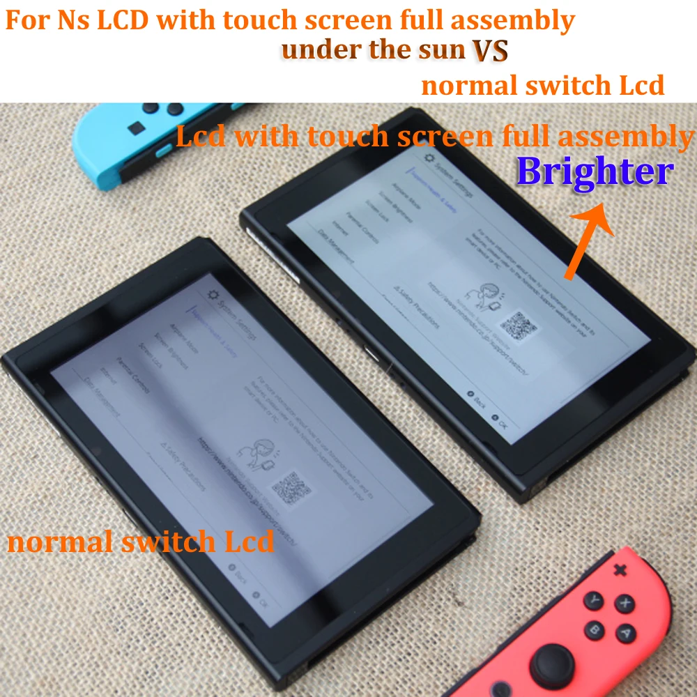 New For Switch V1 V2 Console Lcd Display+Touch Screen Full Screen