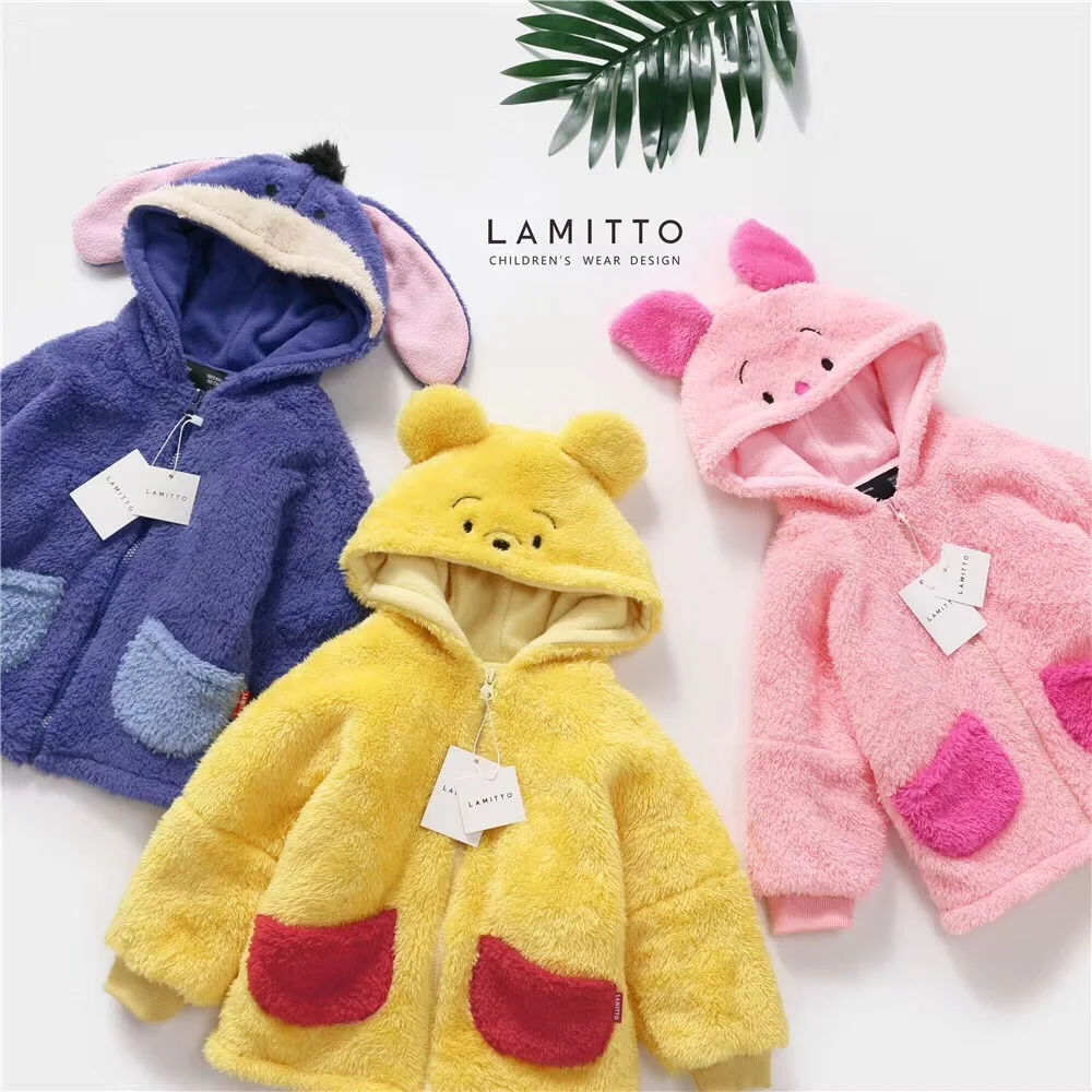 

Autumn winter chicken's outwear thicken warm baby jacket pink yellow cartoon fleece jacket