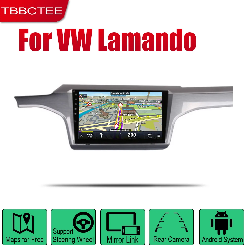 Автомагнитола для Volkswagen VW Lamando 2013 2014 2015 2016 2017 2 Din Android Автомобильный плеер GPS