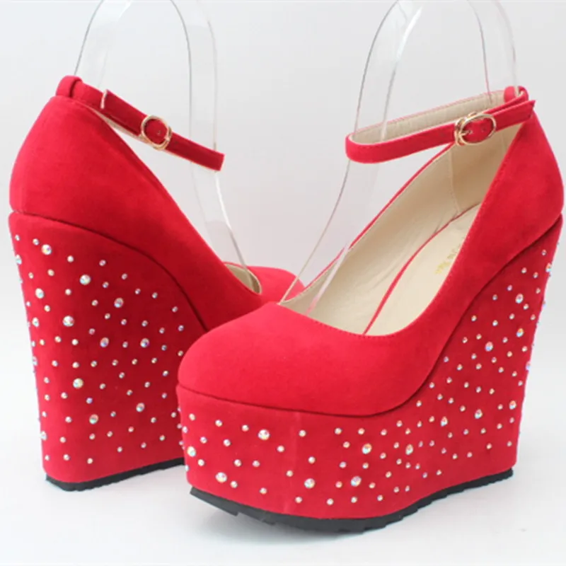Women's Shoes Sexy  Round Toe Wedges Heel Platform Pumps High Heels US size 4-10.5  No.1269