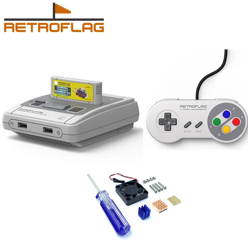 Чехол Retroflag SUPERPi J NESPi чехол с классическим USB проводным контроллером геймпад для