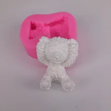 BK1116 медведь штукатурка Форма крышка уха плюшевый аромат силиконовые формы