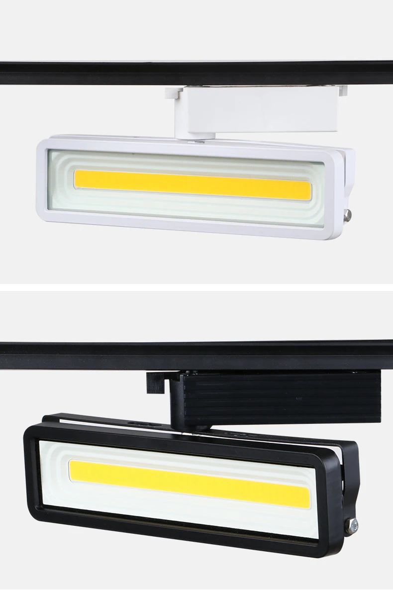 Fanlive 10 шт. COB 50 Вт Светодиодный светильник с изменяемым направлением освещения лампа современный минималистичный прожектор для магазина одежды магазин фонарь с креплением на рельс AC220V