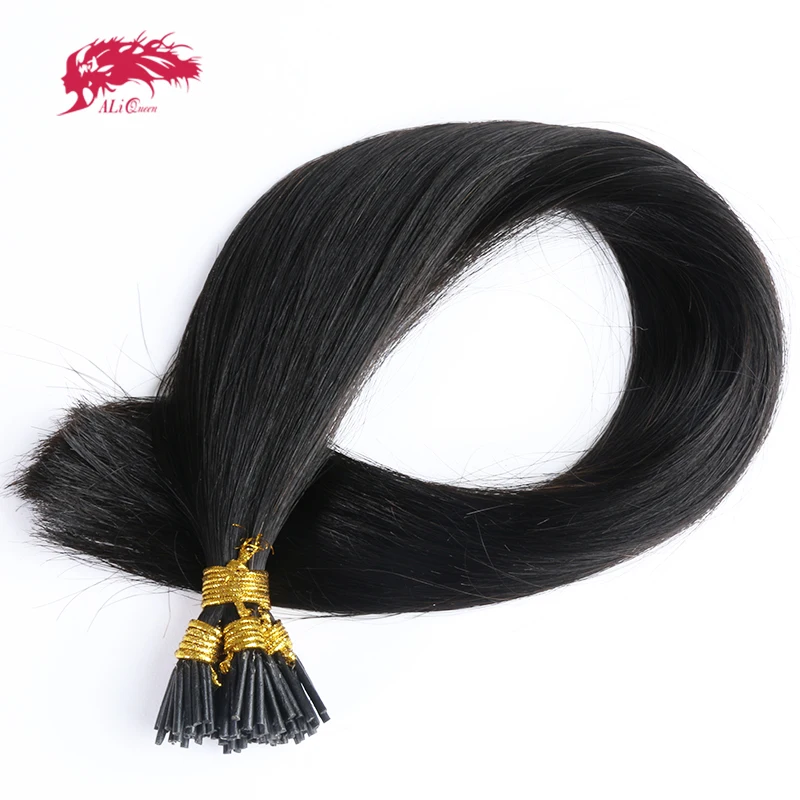 Ali Queen Hair 1 г/шт. 16 &quot18&quot 20 &quotпрямые машинные волосы для наращивания Remy 50 шт./компл.