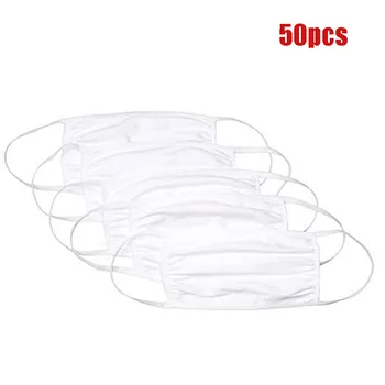 

50 Pcs Anti PM2.5 Cotton Mouth Mask Anti Dust Reusable Washable Reusable Activated Carbon Filter Windproof Mouth-muffle Masks