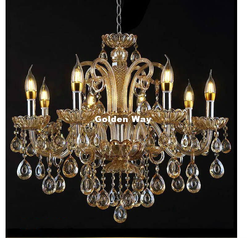 Lampadario Di Cristallo Champagne Lustres De Cristal Decorazione Soggiorno Lampadari Luci Per La Casa Lampadario Moderno Decora Cristallo
