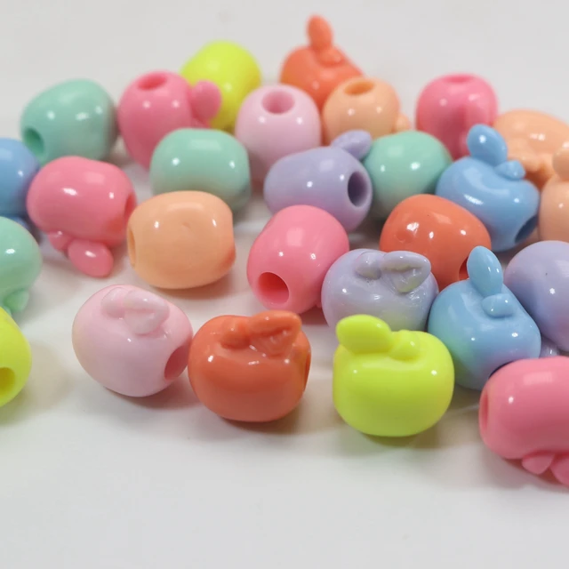 50 Mixed Pastel Color Acrylic Heart Pony Beads 15mm Kids Craft Kandi  Bracelets - Beads - AliExpress