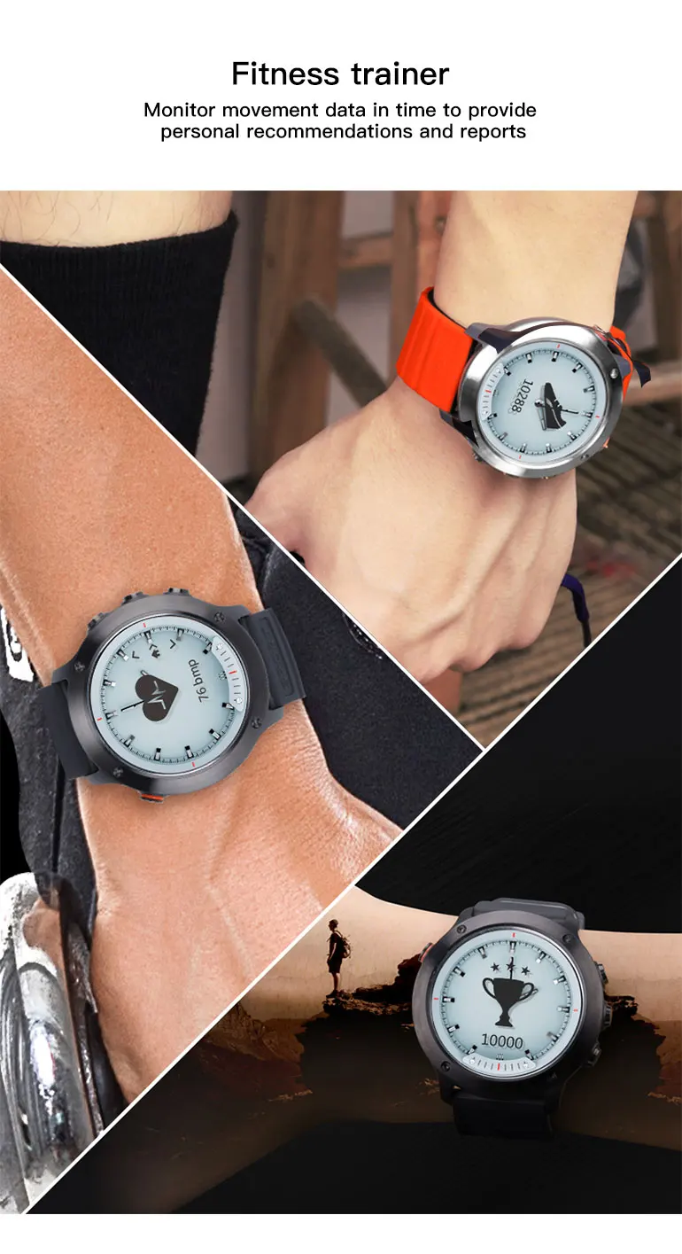 STrollAR Smartwatch Mens 2021 New Technology IP68 Waterproof Hybrid Transperant Screen Reloj Unique Luxury Man Sport Smart Watch