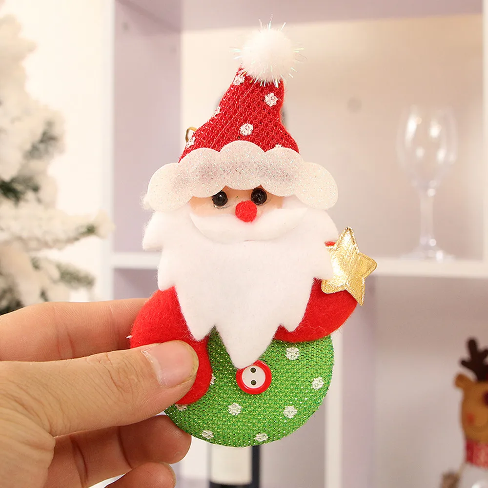 Kerst Decoratie рождественские товары Natale рождественские украшения подарок Санта Клаус Снеговик игрушка-кукла в виде оленя подвесные украшения#37