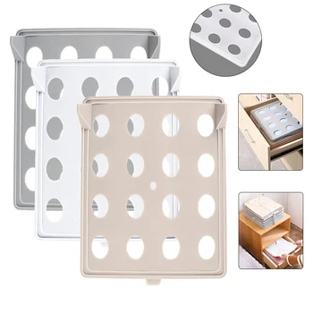 

2Pcs Folding Cloth Storage Holders Simple Clothing Wardrobe Finishing Racks Home Shirt Underwear Organizer Board Artifact @