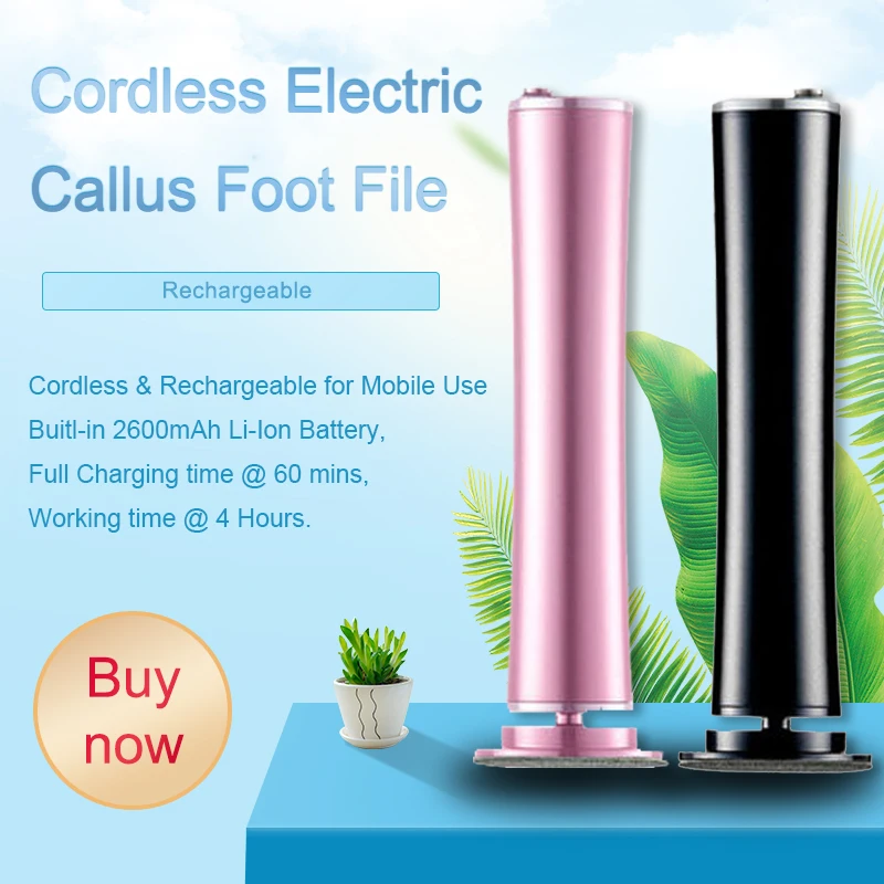 

Cordless Electric Foot File Pedicure 60pcs Sandpaper Foot Care Tool Callus Remover Rechargeable For Remove Feet Dead Skin Sawing