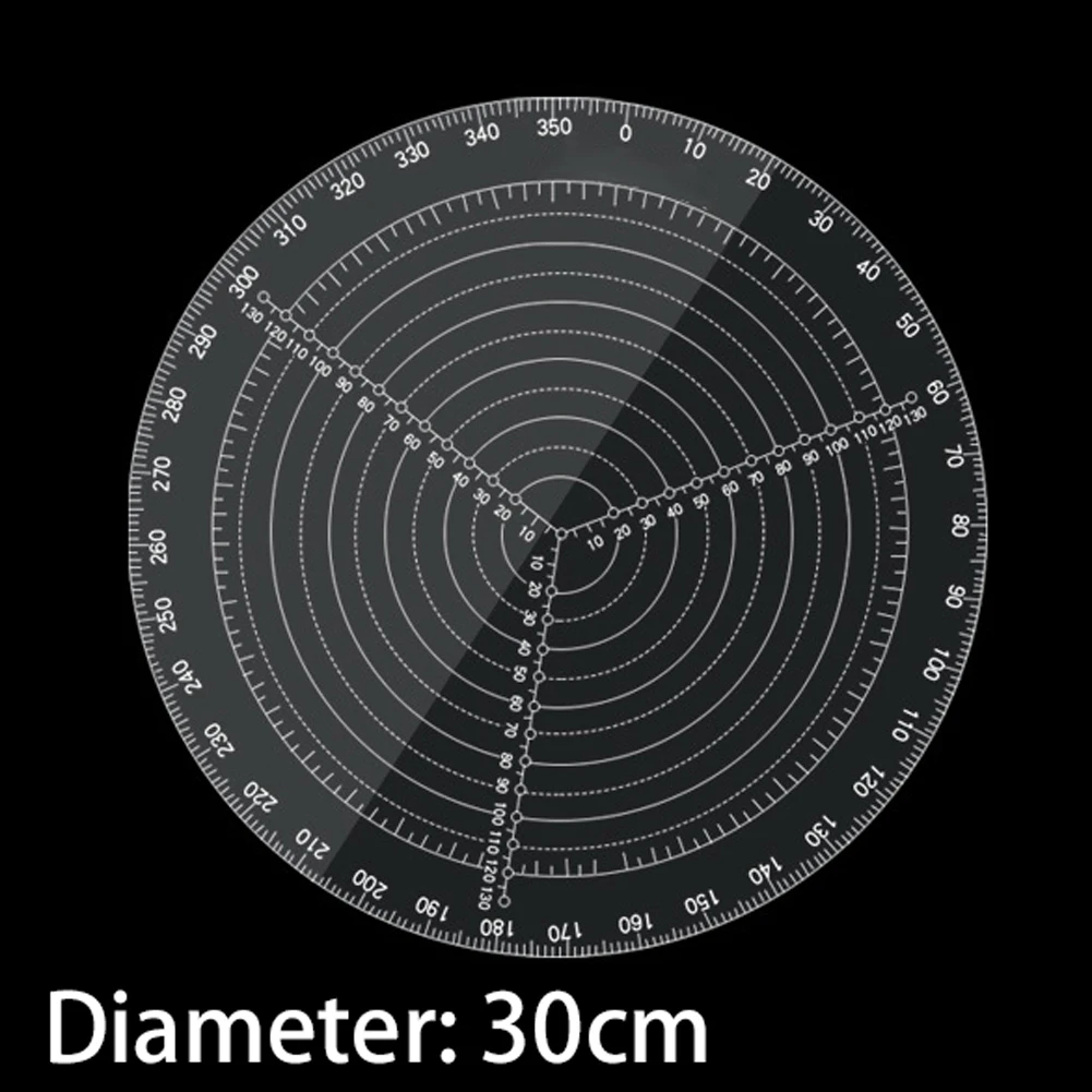 200 мм 300 мм маркировочный центроискатель инструмент деревообрабатывающий компас деревянный для переворачивания чаши токарный станок прозрачный акриловый рисунок круги диаметр Se7en - Цвет: A2
