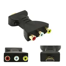 Portable HDMI to 3 RCA Video Audio AV Adapter Component Converter for HDTV DVD Projector Converter