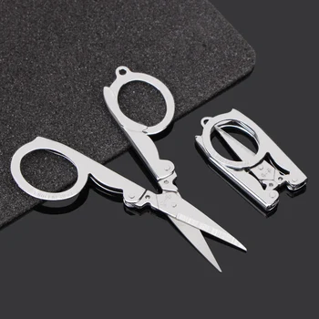 

Multifunction Folding Scissors Pocket Travel Small Crafts Sharp Blade Emergency Foldable Travel Scissors Thread Tailor Scissors