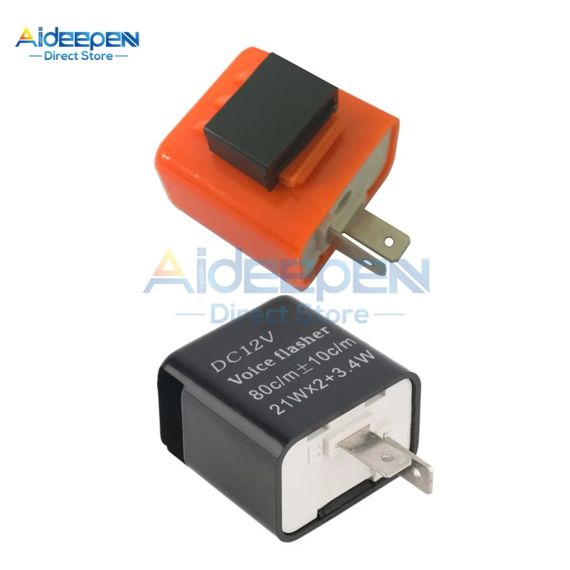 DC 12V 2 Pin Adjustable Frequency LED Flasher Relay Turn Signal Blinker Indicator For Motorcycle Motorbike Accessories | Обустройство