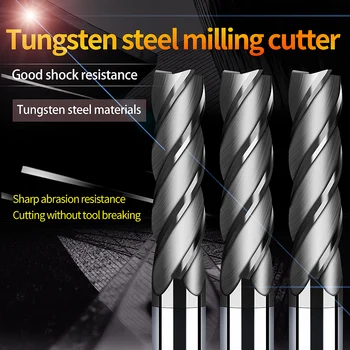 

Augusttools Cutting HRC50 4 Flute Endmill Alloy Carbide Metal Cutter Tungsten Steel Milling Cutter End Mill 1mm 2mm 3mm 4mm 6mm