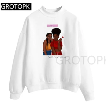 

Girls' Trip Sweatershirt Women 2019 New Fashion Black Girl Tops Melanin Poppin Female Korean Style Long Sleeve Shirts Ulzzang