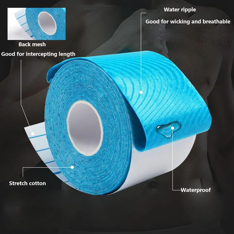 Athletic Tape, 5cm 5m Protective Wrap, Breathable Elastic Tape Roll For Wrist Ankle Knee Leg 2