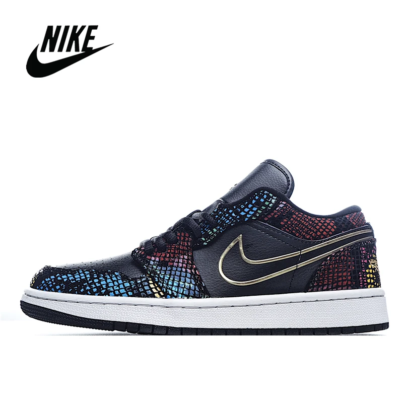 Оригинальные баскетбольные кроссовки NIke Air Jordan 1Low BHM для мужчин и женщин размер