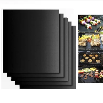 

Reusable Non-Stick BBQ Grill Mat Pad Heat-resistant Baking Sheet Copper Grill Mat Pad Outdoor Picnic Cooking Oven Tools