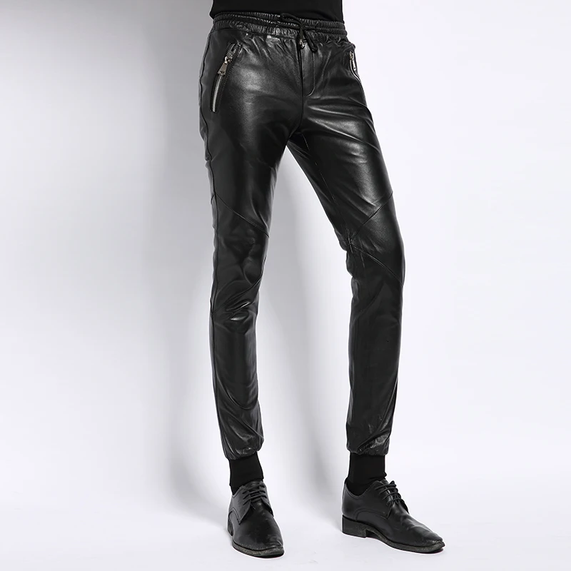Mannelijke Broek Echt Leer 2020 Herfst Koreaanse Nieuwe Fashion Casual Classic Business Mens Straight High Street Volledige Lengte Broek Man Mannelijke Broek Echt Leer 2020 Herfst Koreaanse Nieuwe Fashion Casual Classic Business Mens Straight High Street Volledige Lengte Broek Man