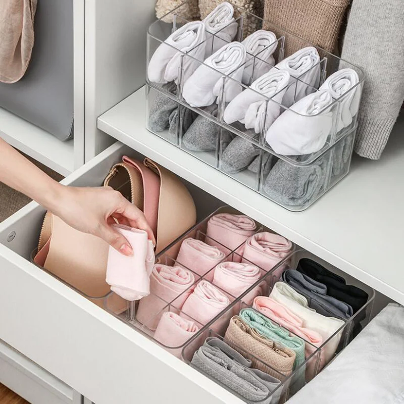 Underwear Storage Box Socks Bra Underpants Divider Drawer Closet Organizer Household Clothes Sorting Tools New | Дом и сад