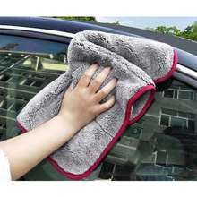 Ткань из микрофибры для чистки автомобиля 1000GSM, Двухслойное Полотенце Для Сушки автомобиля, очищающее от пыли, без ворса, гибкое, мягкое, Новинка