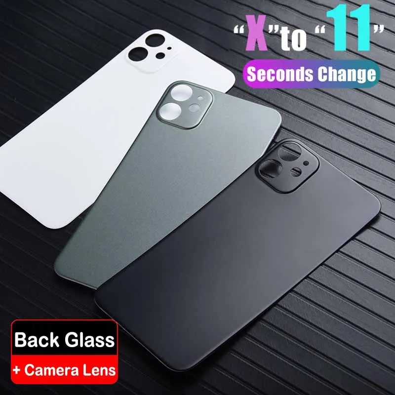 Новейшее Сменное стекло за секунды для iPhone X XS MAX XR на 11 Pro PRO с наклейкой объектив