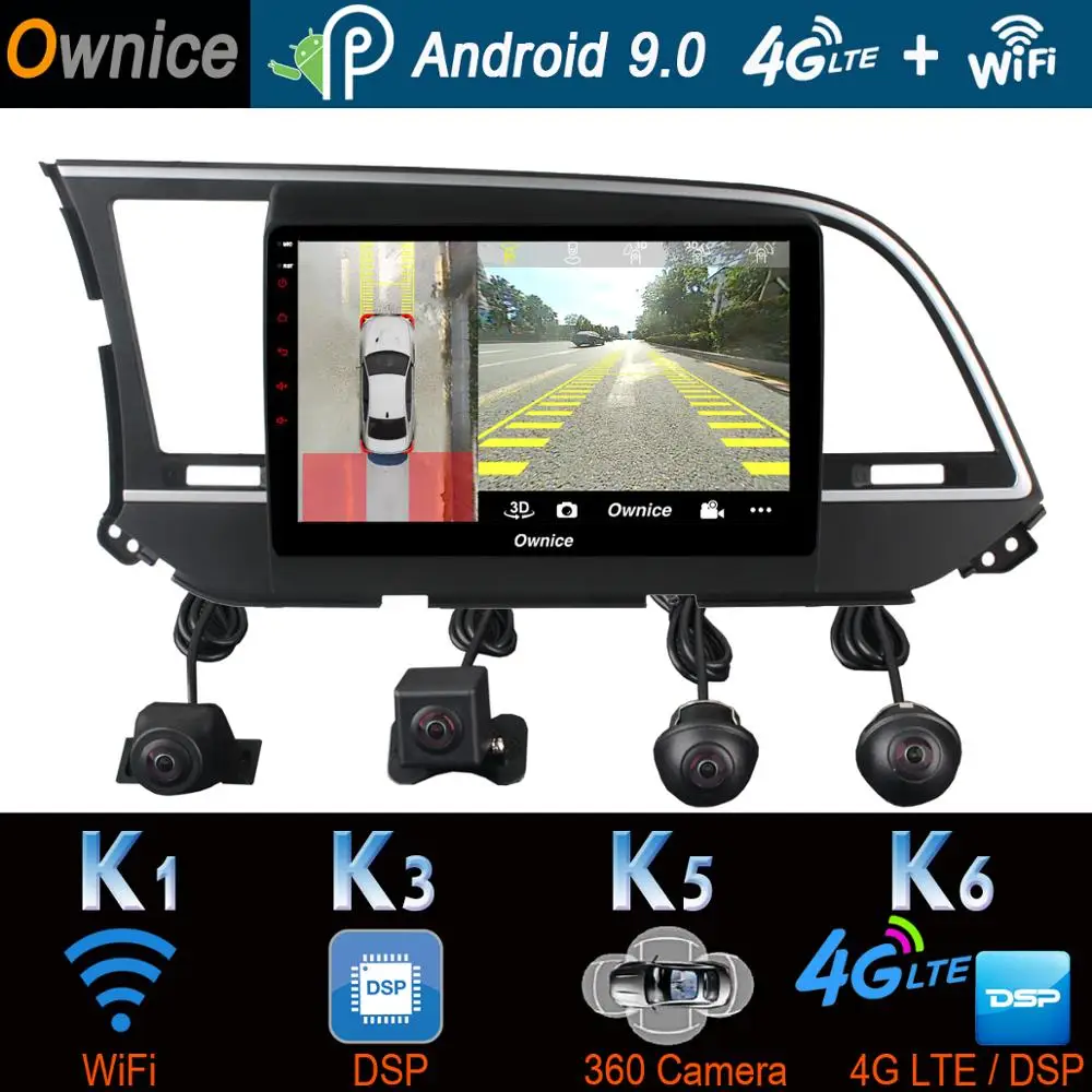360 панорамный 4G LTE WiFi Android 9 0 8Core 4 + 64G DSP CarPlay автомобильный мультимедийный плеер для