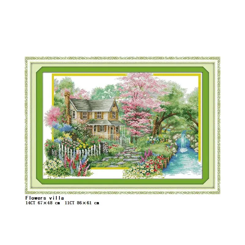 Four Seasons Scenery Series Cross Stitch Kit DIY Landscape Pattern 14CT 11CT Embroidery Set Needlework Home Decoration Painting cross stitch kit cross stitch tools